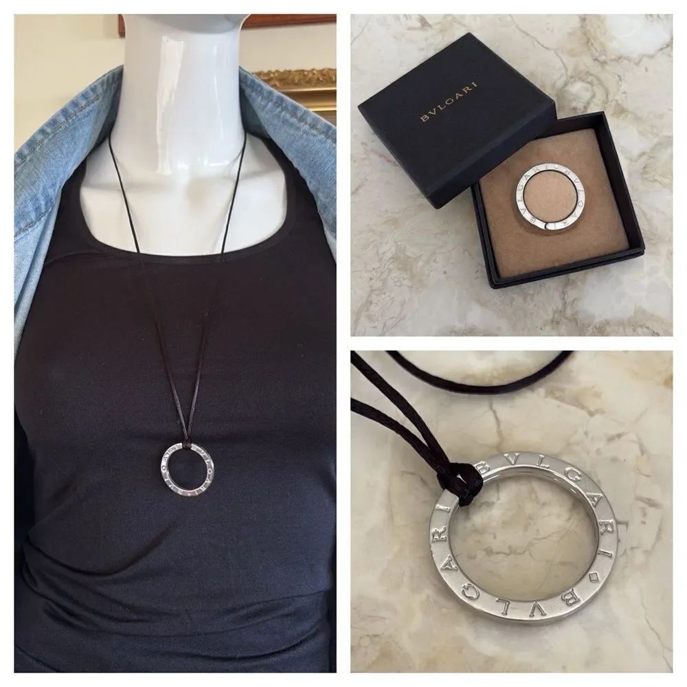 BVLGARI 925 Sterling Silver Key Ring / Pendant